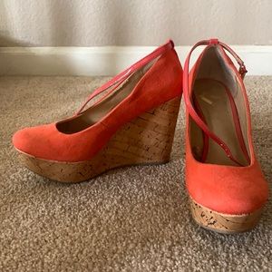 Orange Wedge Shoes
